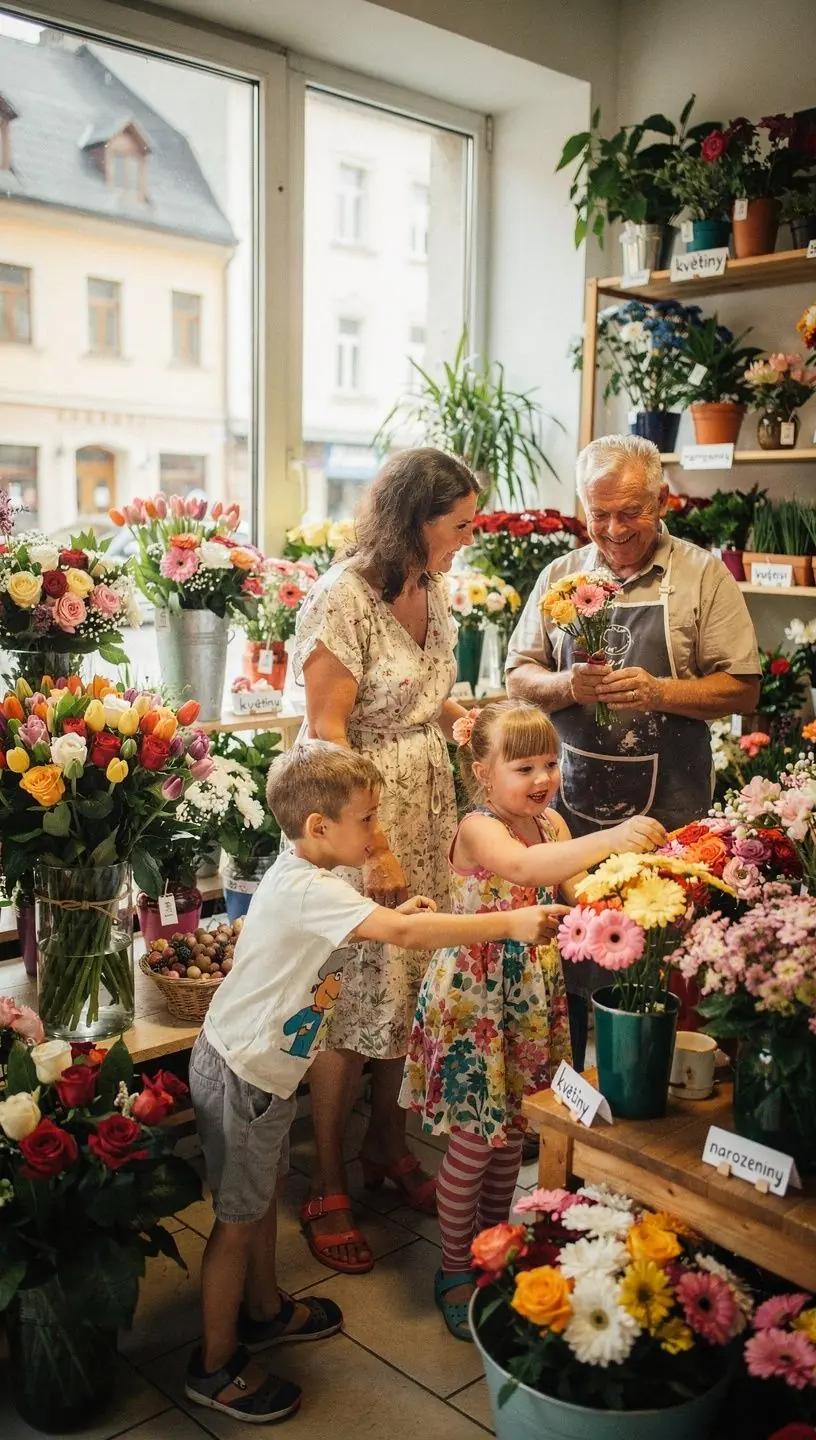 Local flower shop creating custom bouquets for community.