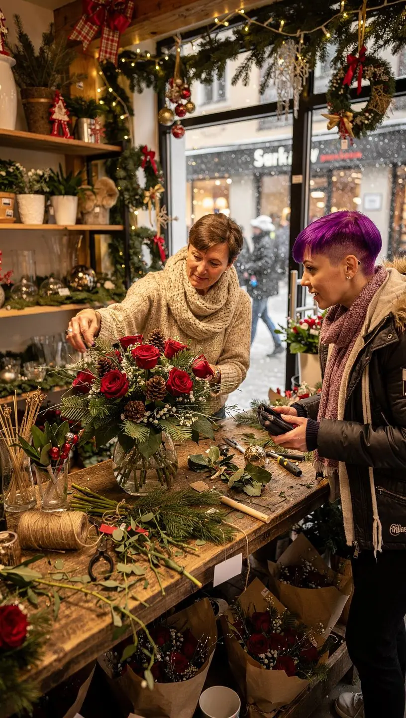 Seasonal flowers enhancing custom bouquet designs